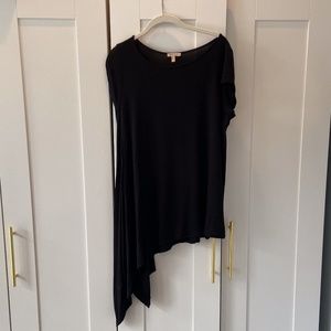 Anthropologie Bordeaux Asymmetrical Black Top - Black - Large